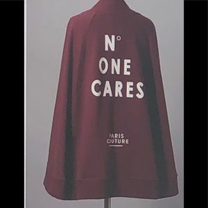 👚 Burgundy No one cares sweat cape